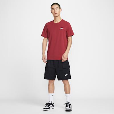 Nike T Shirts Men's Burgundy Crew Neck Moderate
