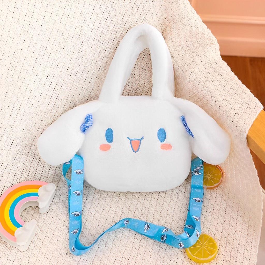 Sanrio Stitch Plush Shoulder Bag Zip Close