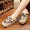 2025 Ethnic Style Women's Non-Slip Cotton Linen Shoes - Comfortable, Breathable, Easy-to-Match Teddy Bear Print.