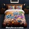 Dragon Ball Design Bed Bedding Set 1 Duvet Cover + 2 Pillowcases Soft Breathable Household Bed Linens