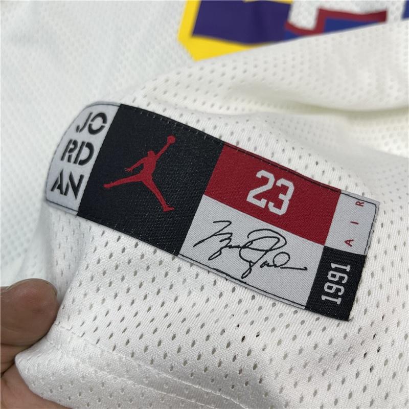 Men's Air Jordan SS22 DNA Colorblock Numeric Printing Mesh Breathable Short Sleeve White T-Shirt DJ6387-100