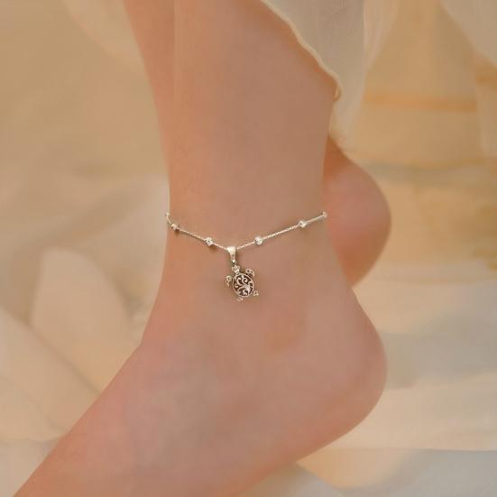 Women's Fashion Heart-Shaped Pendant Beads Foot Chain Sandal Beach Anklet Gift