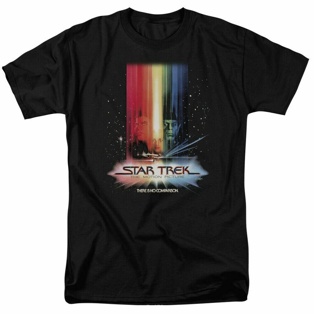 26 Star Trek Motion Picture Poster T Shirt Licensed Sci-Fi Movie Classic Tee Black Unisex T-Shirt