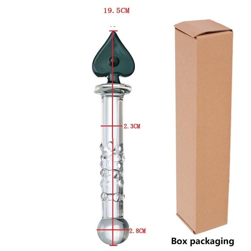 Glass Crystal Dildo Anal Plug Lesbian Sex Toy Vaginal Clitoral Stimulation Stick Smooth Sex Product For Female Masturbation