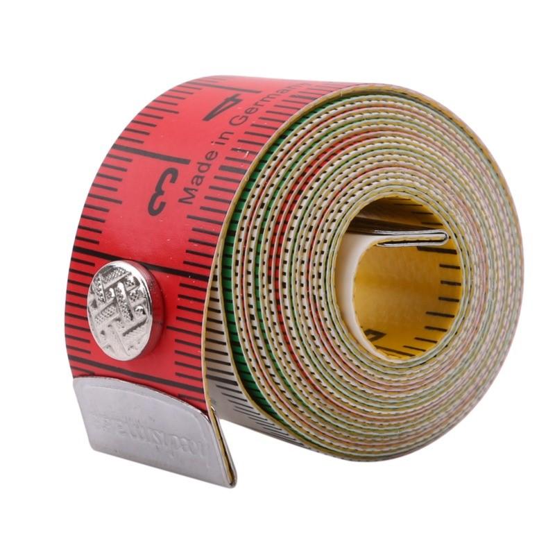 150cm Germany Quality Soft Tape Measure Tailor's Tape with Snap Fasteners Body Measuring Ruler Needlework Sewing Tool