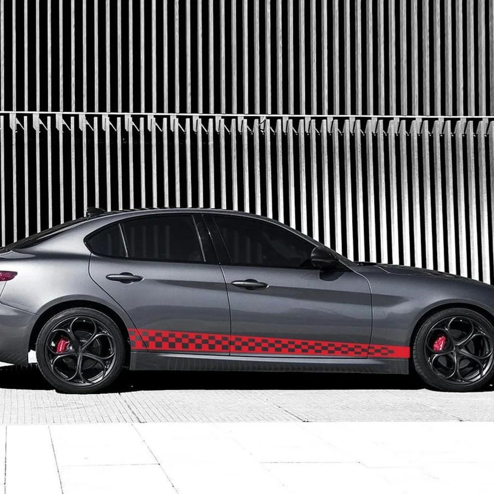 Car Door Side Long Stripes Stickers Racing Sport Styling Vinyl Film Trim Decals PVC Body Decoration Auto SUV Tuning Accessories