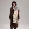 Korean Version Plant Literature Rose Print High Sense Women's Imitation Cashmere Warm Scarf Shawl Scarf