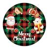 Christmas Tree Skirt Vibrant Color Easy Installation Snowflake Elk Print Round Large Christmas Tree Mat Decor