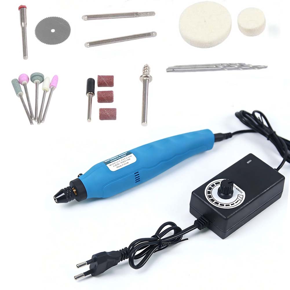 21V Electric Grinder Engraving Pen Adjustable 6000-18000RPM Rotary Tool Kit For Carving Polishing Sanding Wood Metal Jade DIY