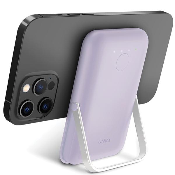 UNIQ Powerbank Hoveo 5000mAh USB-C 20WPD Fast Charge Wireless Magnetic Lilac/lilac Lavender