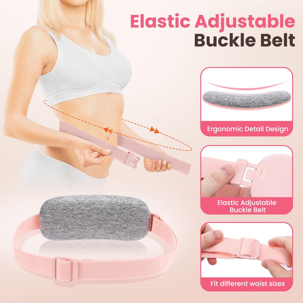 Women Period Heating Pad Electric Abdomen Warmer Vibration Waist Massage Belt Portable Belly Menstrual Cramps Relieve Massager