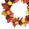 Reusable Autumn Window Decors Thanksgiving Day Wall Sticker, Pumpkin/Pinecone/Leaf Print Garland Shape Non Adhesive Fall Stickers Waterproof