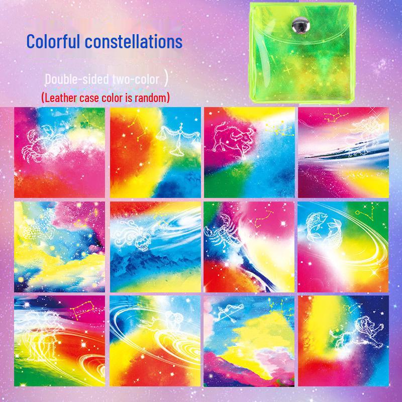 Dwustronny papier origami Gwieździste Niebo do prac plastycznych w przedszkolu