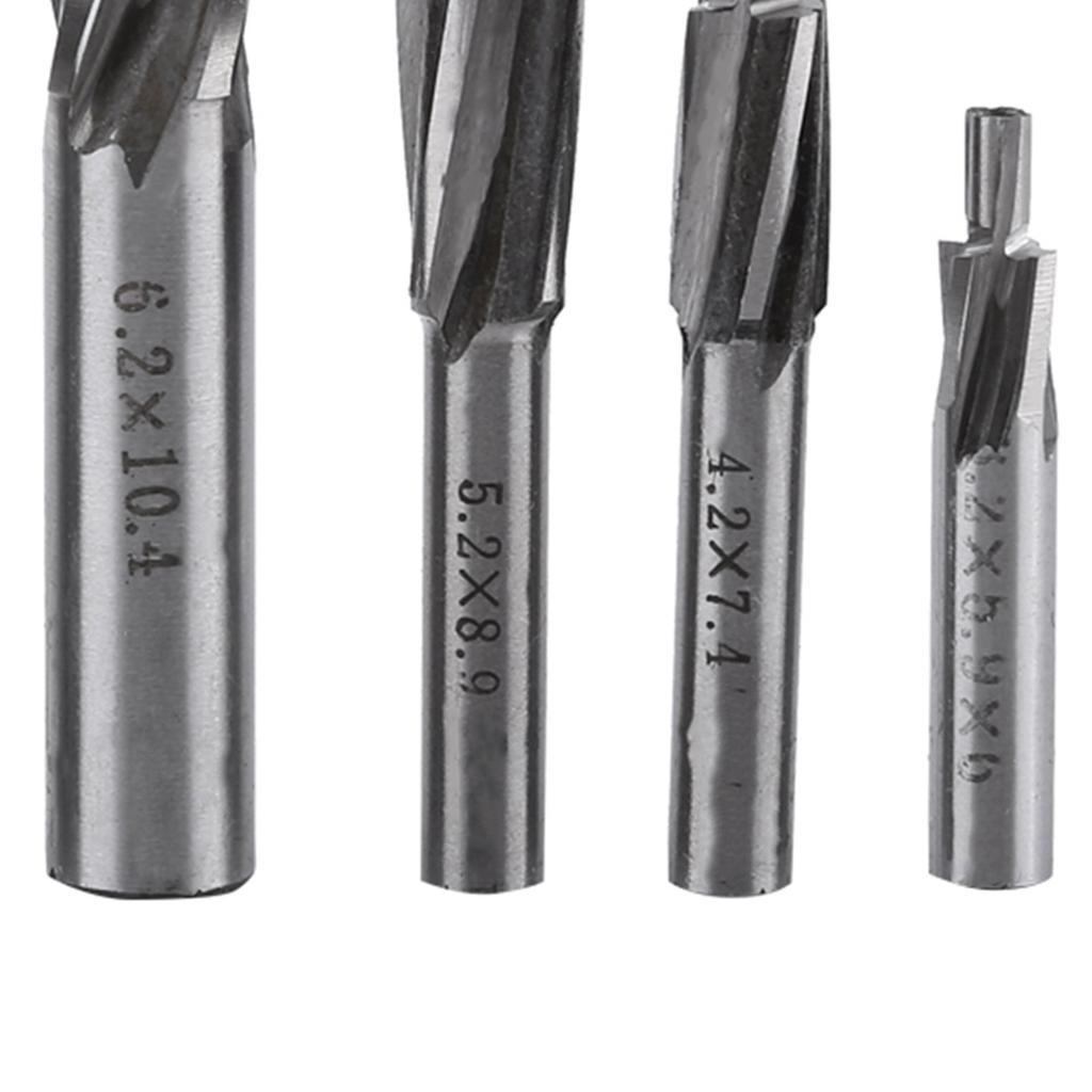 5pcs Countersink End Mill Cutter Slot Drill Bits Tool M3 M4 M5 M6 M8 Drill Milling Bits