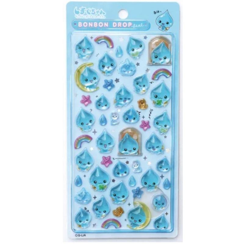1/6Pcs Diy Small Water Drop 3D Crystal Stickers Kawaii Sparkling Powder Raindrop Lord Crystal Drop Glue Decorative Small Gifts
