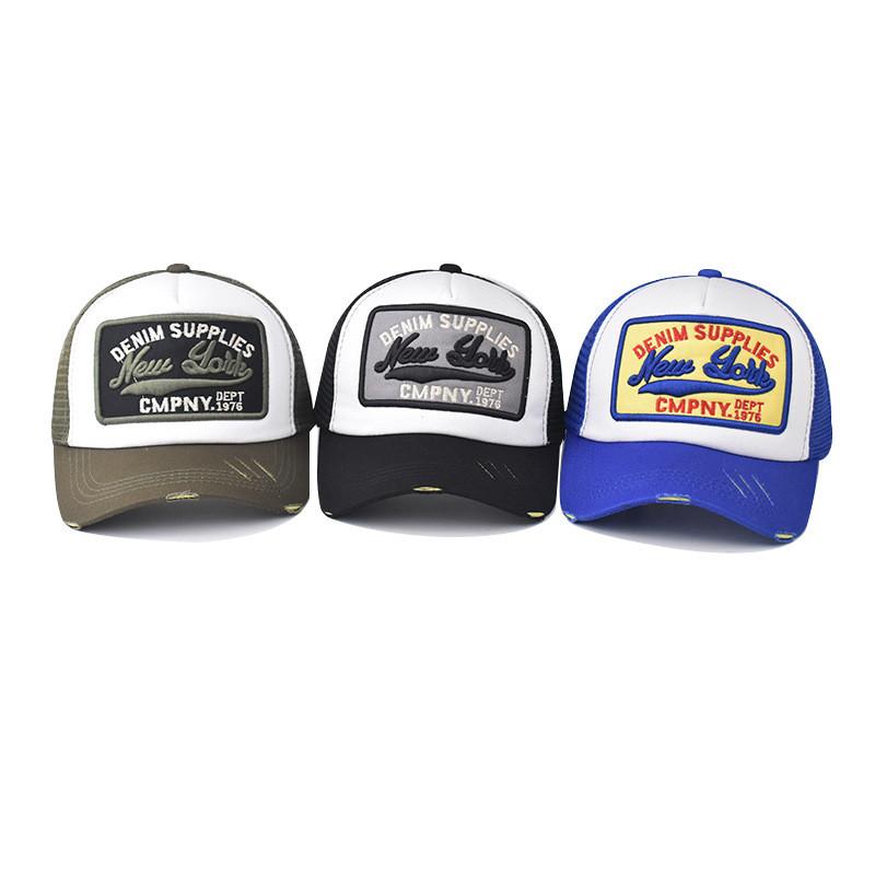 York Summer New Mesh Hat With Curved Brim Breathable Cotton And Protection Sun