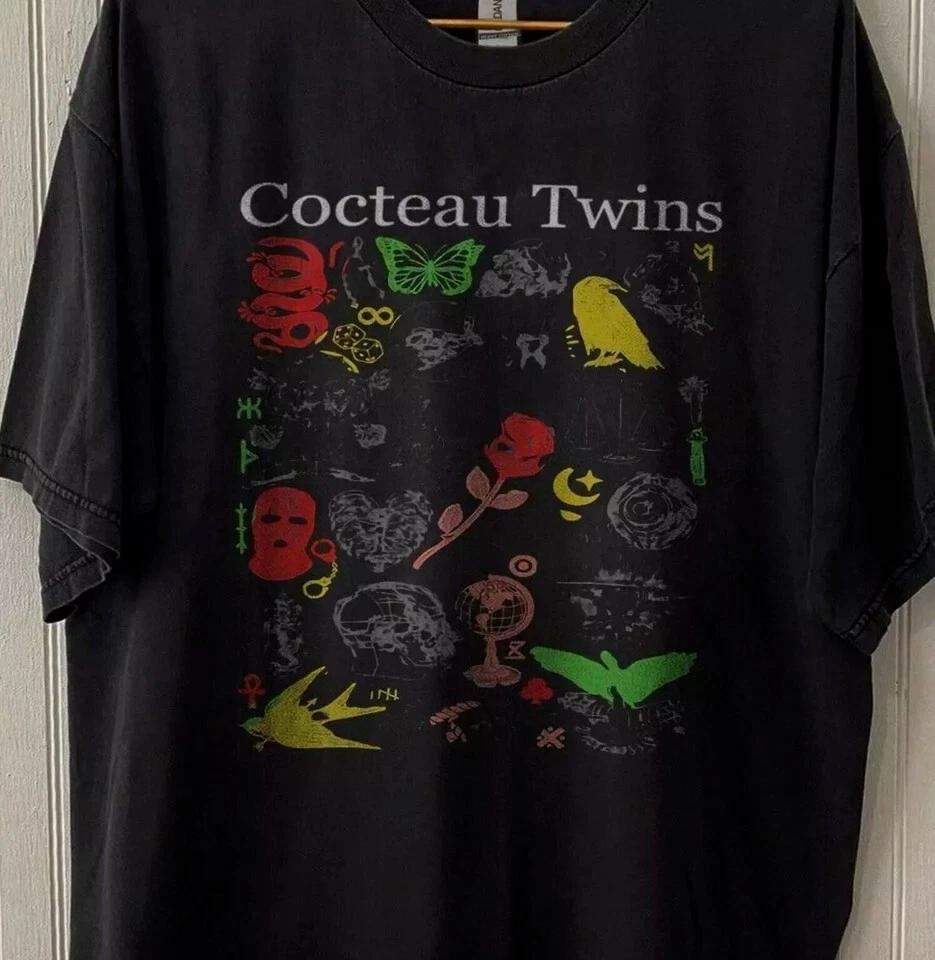 Reprint 90s Cocteau Twins Shirt Band Black Short Sleeve Unisex Tshir XXXL