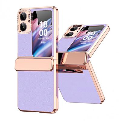 Premium Veganleder Klapphandyhülle für OPPO Find N2 Mit Magnetischer Vollständiger Stoßfester Schutz