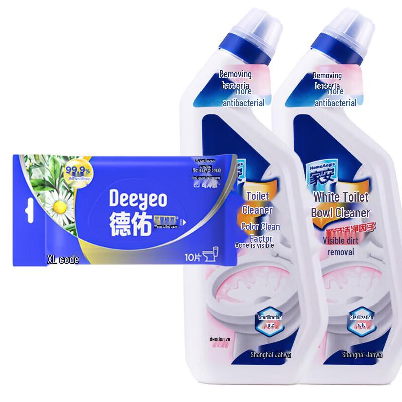 DeYou Wet Wipes & JiaAn Toilet Cleaner Bundle