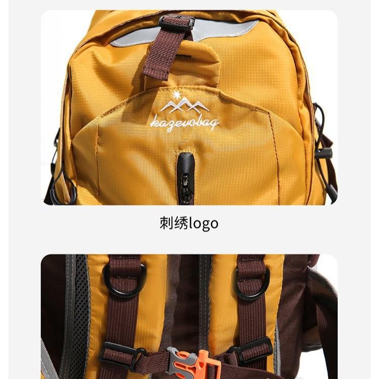 Schoolbag Ridge Protection Breathable Large Capacity Backpack Men's Solid Color Simple Outdoor Travel Mountaineering Bag Multifunctional Lightweight 