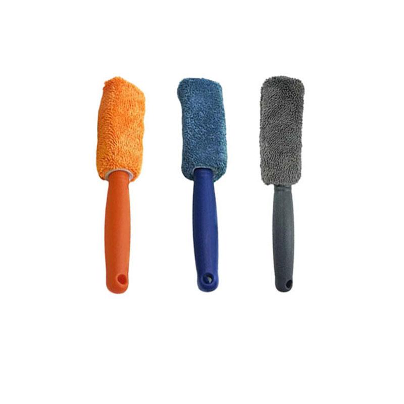 Microfiber Wheel Cleaning Brush Automotive Care Tool Twisted Cloth Detail Brush for Tire Maintenance and Rim Cleaning