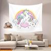 Rainbow Unicorn Pattern Tapestry Office Living Room Tapestry Home Wall Decoration Tapestry