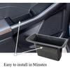 VESUL Front/Rear Row Door Side Storage Box Compatible with Ford Escape 2020-2024 Armrest Phone Container Door Organizer Handle Pocket ABS Tray Insert
