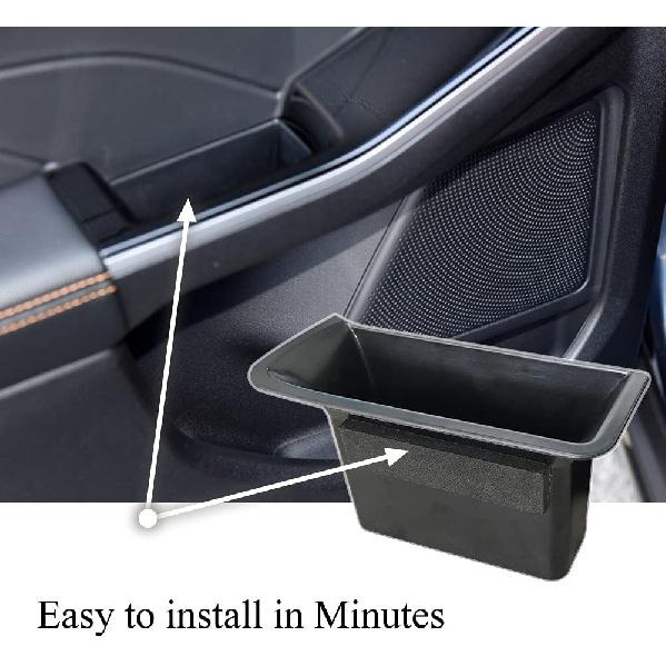 VESUL Front/Rear Row Door Side Storage Box Compatible with Ford Escape 2020-2024 Armrest Phone Container Door Organizer Handle Pocket ABS Tray Insert