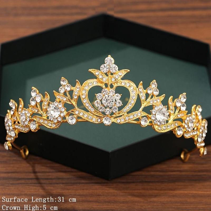 

Корона сріблястого кольору та тіара Весільні аксесуари для волосся для жінок Корона для нареченої Кришталі зі стразами Діадема Діадеми Корона нареченої