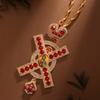 Multipurpose Crosses Necklace Pendant with Elegant Designs Unisex Fashion Accessory Jewelry with Adjustable Length Chain