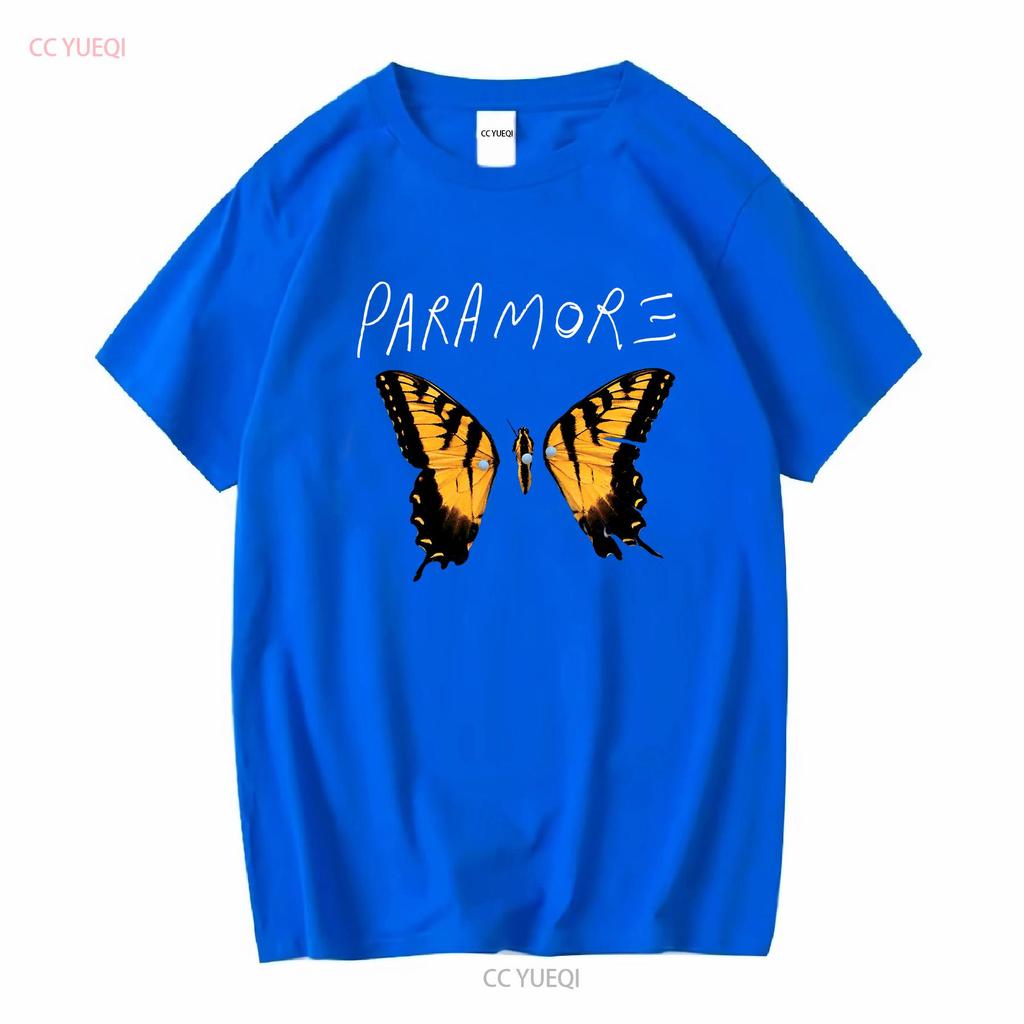 Camiseta Banda Paramore Rock Joya Negra Papá Para Regalo vintage Lavada Elástica gráfica Suave Ligeramente Elegante Transpirable Informal