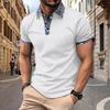 New Men's Casual Polo Shirt with Lapel Button and Versatile Business T-shirt