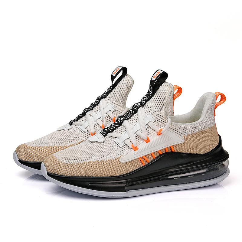 Neue fliegende gewebte atmungsaktive Sportschuhe Herren Low-Top Rückfederung Luftpolster Laufschuhe rutschfest Reiseschuhe