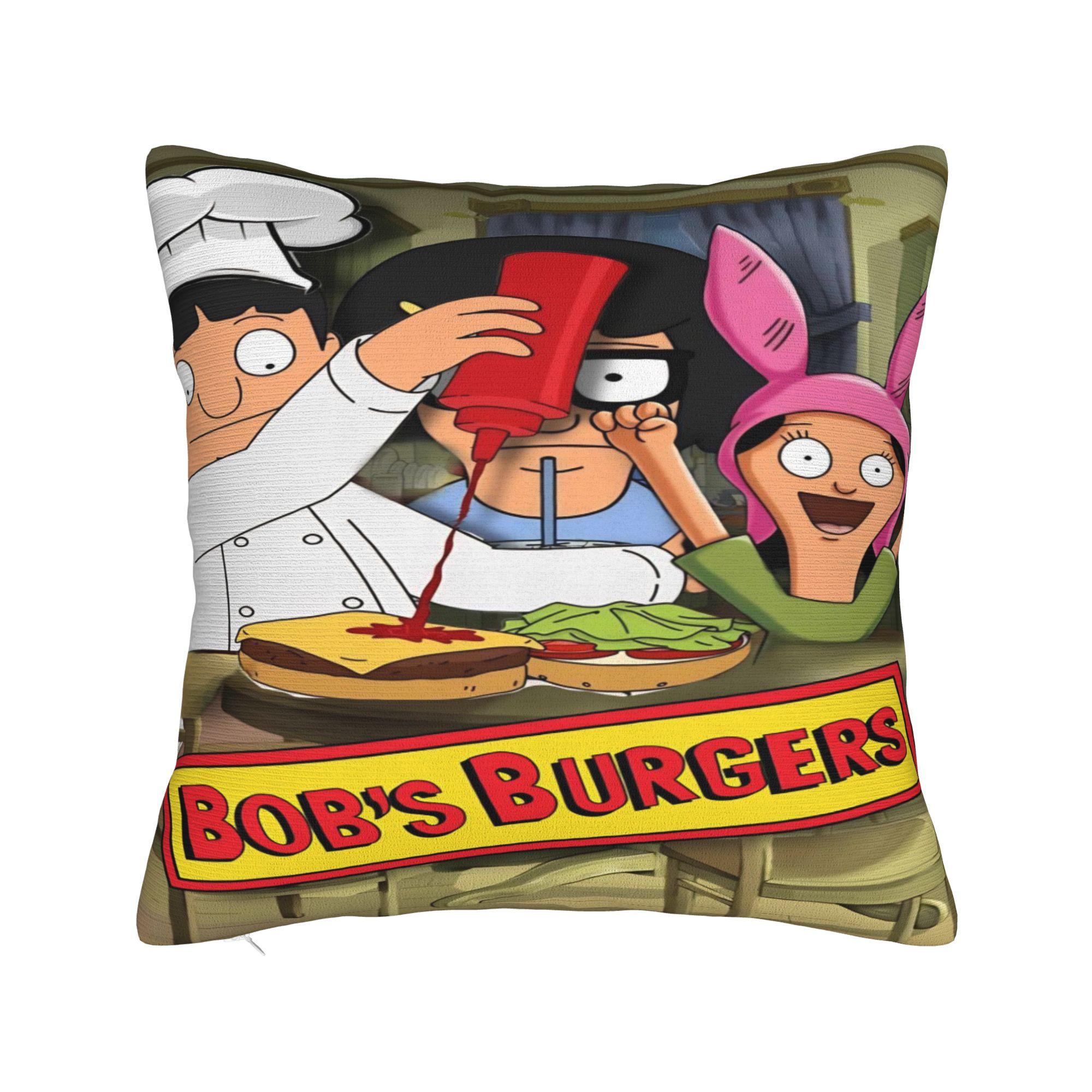 

Stylish Home B-Bob Burgers Thanksgiving Decorations Pillowcases Merch Pillow Cover Square Multi-Size 12x12in 30X30cm