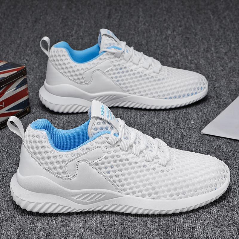 2022 Summer Breathable Men Shoes Lightweight Comfortable Sneakers Men Hollow Out Mesh Shoes Comfortable Tenis Zapatillas Hombre