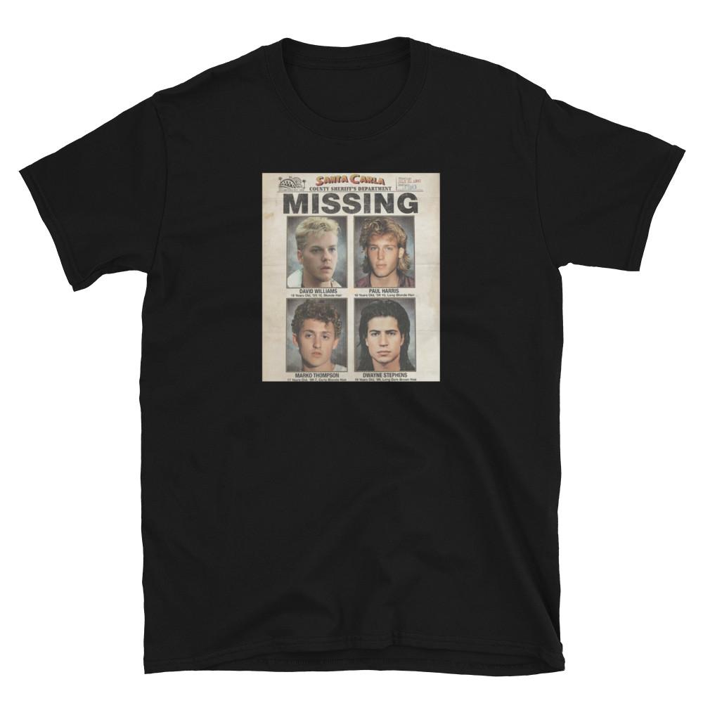Santa Carla California The Lost Boys Men#039;s Black TShirt Size S to 3XL Unisex T-Shirt XXXXL
