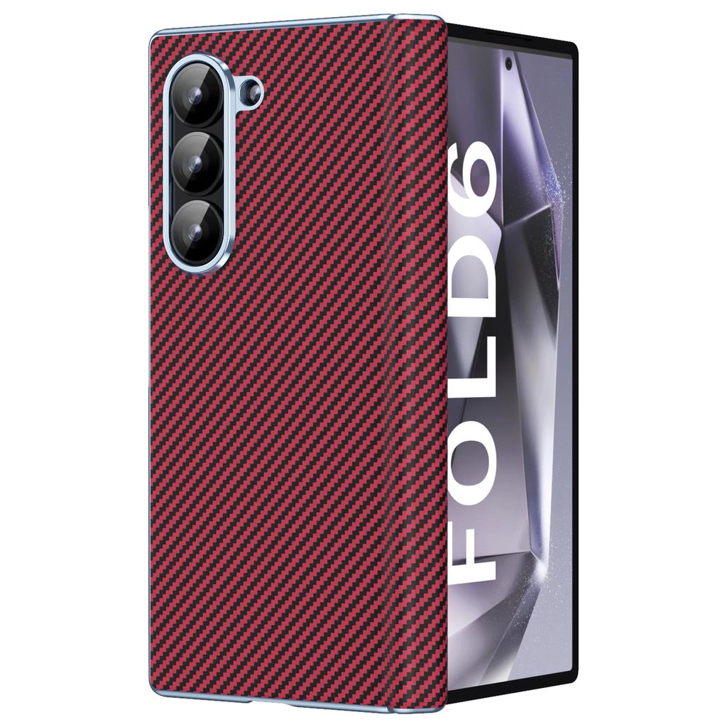 For Samsung Galaxy Z Fold6 5G Case Leather+PC Phone Cover with Hinge Protection