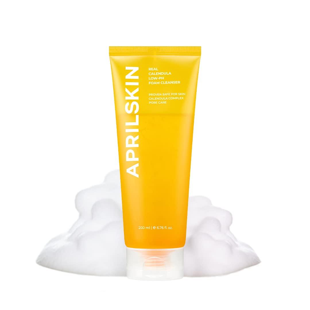 

APRILSKIN Real Calendula Слабокислотная очищающая пенка