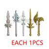 MOC Military Building Blocks Medieval Soldiers Knight Figures Weapons Accessories Witc Hat Helmet Shield Spear DIY Brick Toy T10