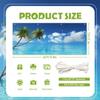 CSFOTO 7x16ft Hello Summer Garage Door Decorative Banner Blue Sky Beach Tropical Palm Tree Garage Decorative Mural Wallpaper Aloha Luau Theme Summer