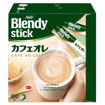 AGF Blendy Stick Cafe au Lait, 100 Stäbchen [Kaffee zum Aufgießen]