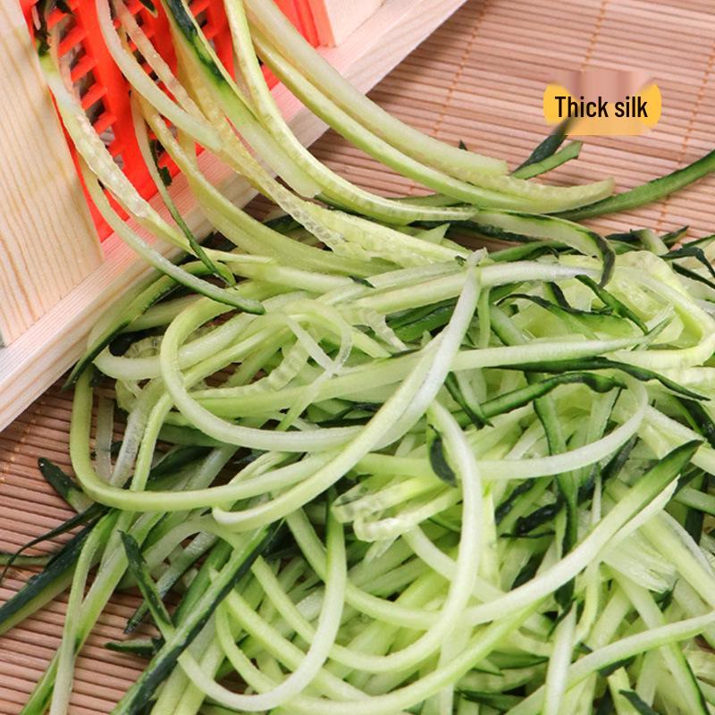 Doppelter Kartoffelschneider mit Handschutz: Reibe aus Massivholz zum groben und feinen Reiben, für Julienne-Scheiben und für den Haushaltsküchengebrauch.