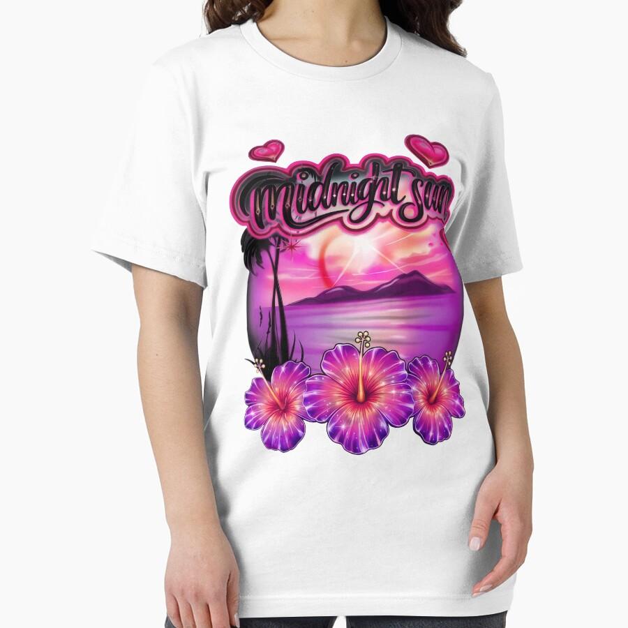 Vintage Zara Larsson Midnatssol Blomst Retro Essentiel T-shirt