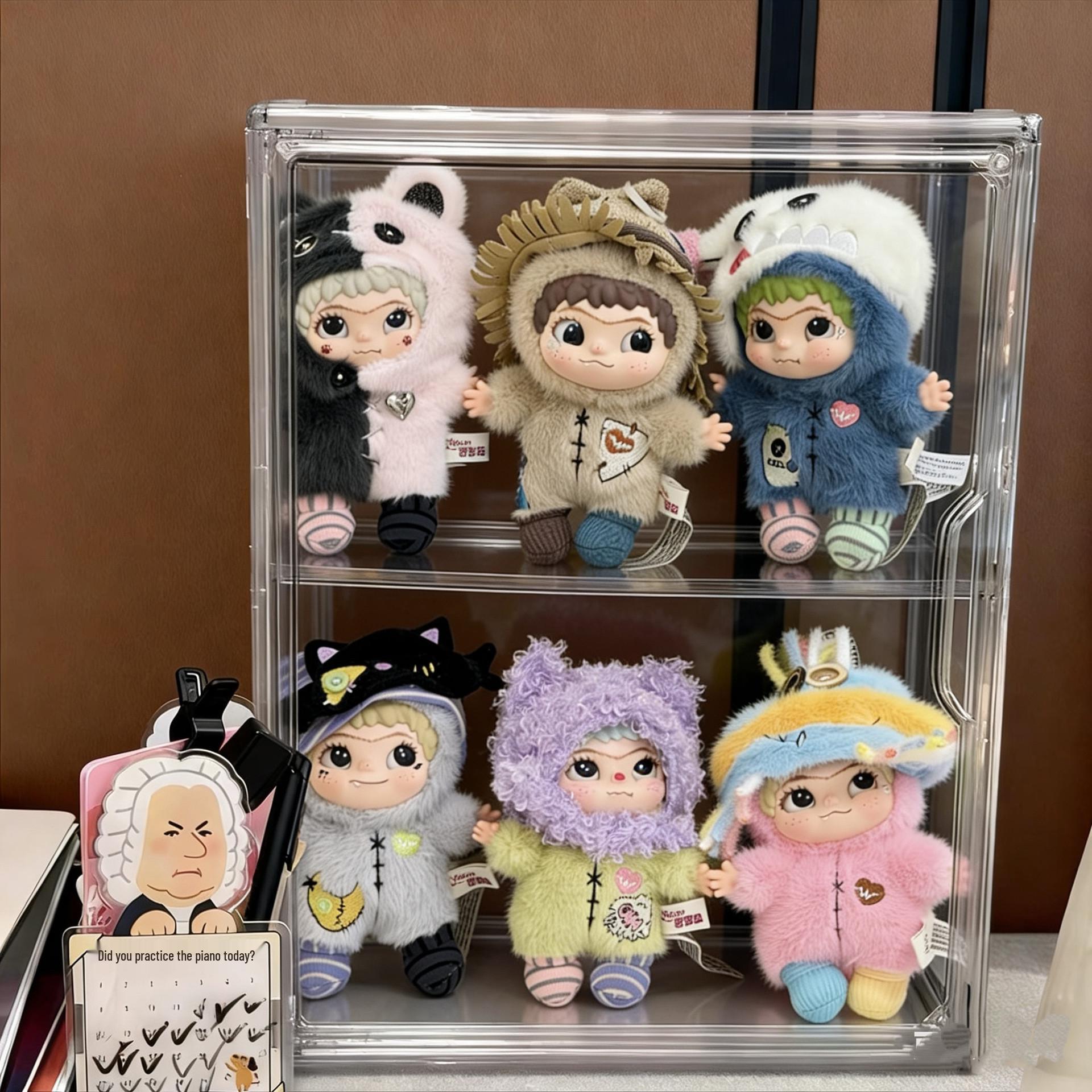 WAKUKU 4th Gen Plush Doll Acrylic Display Box | Handmade World Storage Box 27-12-36, Doll Not Included