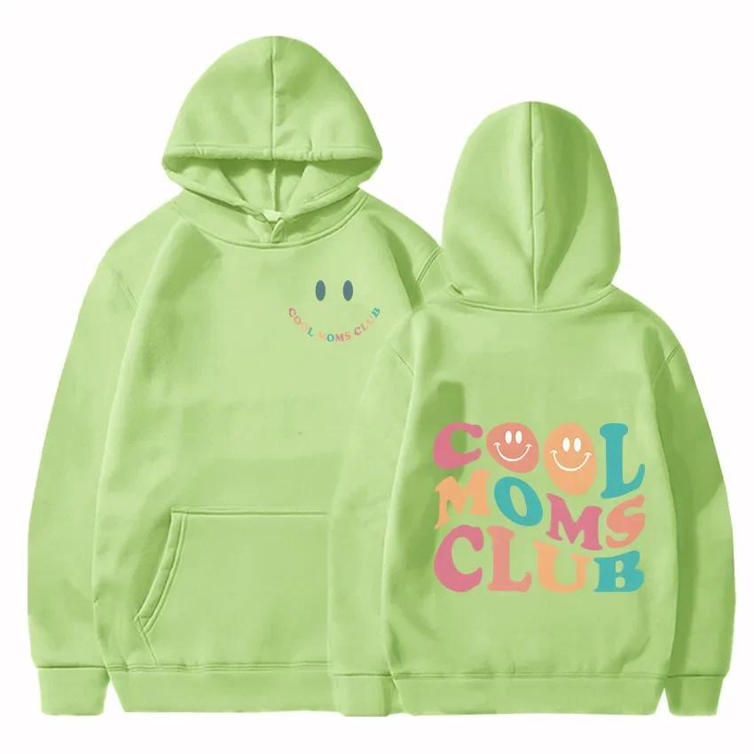 Cool Moms Club Double Sided Letter Printing Sweatshirts Men Cartoon Design Sense of Personality Fashion Long-sleeved Original
