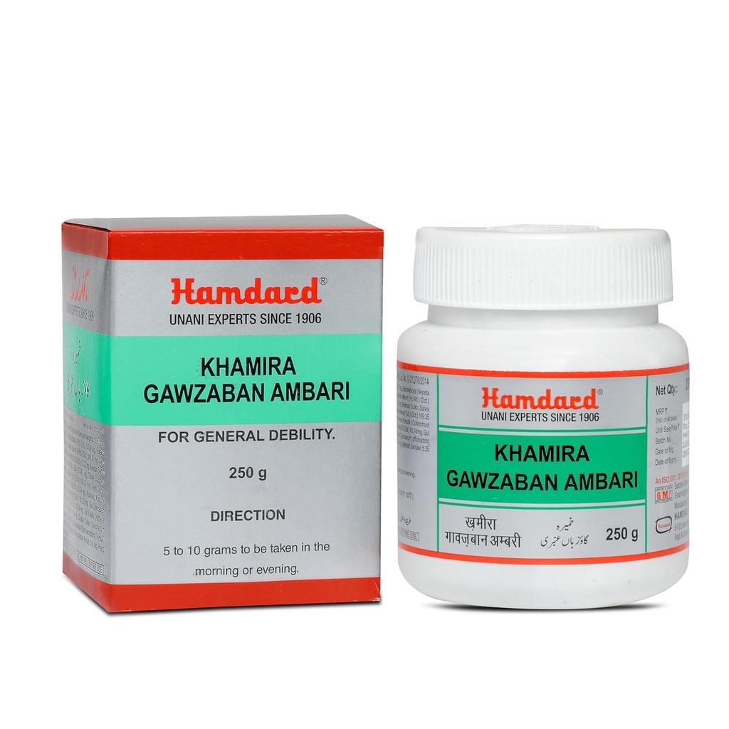 Hamdard Khamira Gawzaban Ambari 250gm Paste Pack of 1 Natural Multi-Herb Blend Strengthener