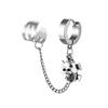 1Piece Cross Skull Chain Tassel Dangle Earrings for Women/Men Stainless Steel Ear Bone Clips Single Double Ear Holes Jewelry