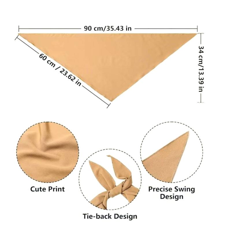 Triangular Shape Head Scarf Hair Band For Various Styles Soft Cotton Fabric Suitable For Casual Formal