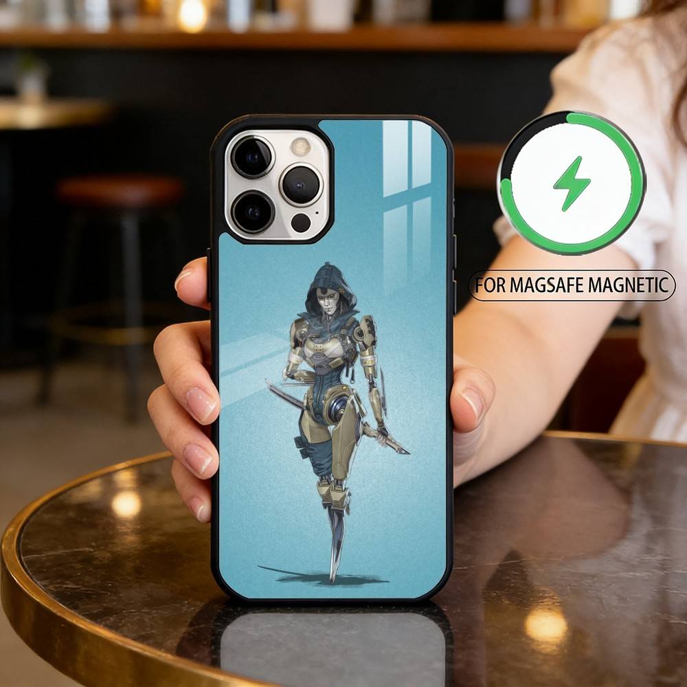 

A-Apex Legends Game Phone Case For iPhone17,16,15,14,13,12,11 Plus,Pro Max Magnetic For Magsafe Wireless Charging iPhone14PROMAX