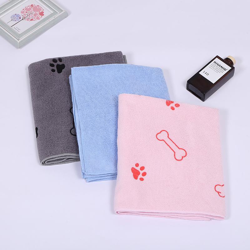 Soft Printed Hot Selling Pet Bath Towel Microfiber Quick-Dry Absorbent Large Size Dog Grooming Towel for Cats Dogs